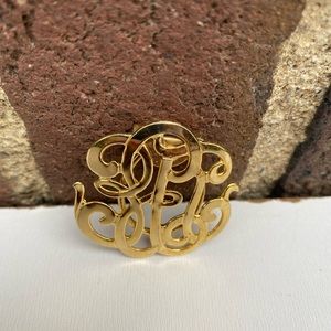 Monogrammed scarf holder/pendant